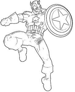 desenho do capitão américa para colorir 1