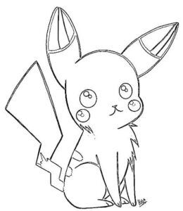 desenho do pikachu para colorir 1