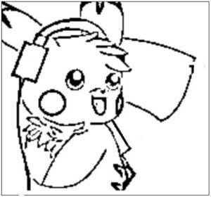 desenho do pikachu para colorir 11