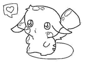 desenho do pikachu para colorir 3