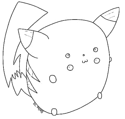 desenho do pikachu para colorir 4