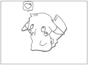 desenho do pikachu para colorir 5