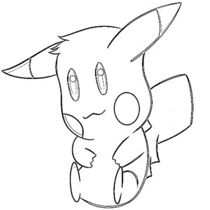 desenho do pikachu para colorir 6