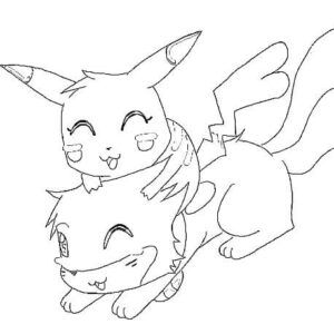 desenho do pikachu para colorir 7