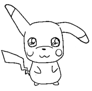 desenho do pikachu para colorir 8