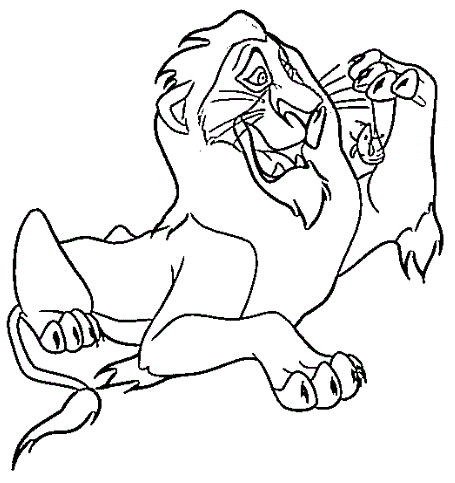 desenho do rei leão para colorir 1